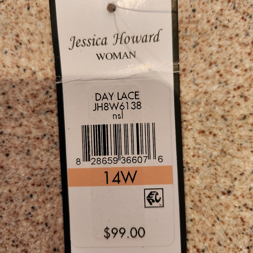 Jessica Howard Elegant Navy Blue  Shimmering Lace Sheath Dress From Macy's - Picture 15 of 16